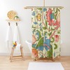 Art Nouveau Floral Shower Curtain, Eco-Friendly and Waterproof with High-Quality Material and Hooks Included