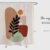 Artistic Bohemian Shower Curtain with Sun and Tree Design