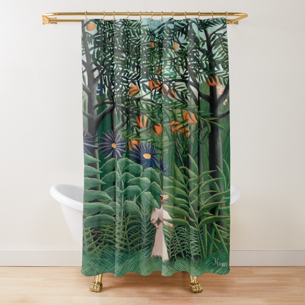 Artistic Boho Shower Curtain with Matisse Illustration - Eco-Friendly and Waterproof - Art Nouveau Bathroom Decor - Image 2