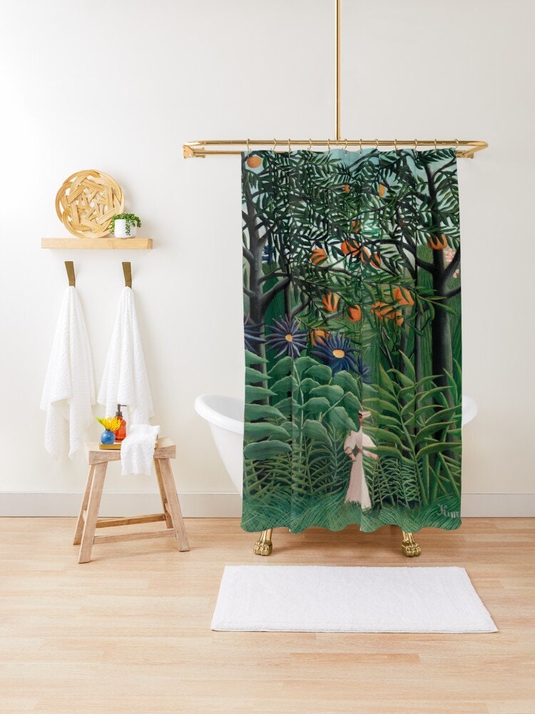 Artistic Boho Shower Curtain with Matisse Illustration - Eco-Friendly and Waterproof - Art Nouveau Bathroom Decor - Image 3