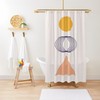 Artistic Earth Colors Abstract Shower Curtain Minimalist Art Curtain with Waterproof and Extra-Durable Eco