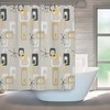 Artistic Mid Century Modern Shower Curtain for Retro Bath