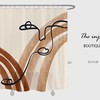 Artistic Shower Curtain, Simple Modern Abstract Bathroom Decor, Waterproof with Hooks, Custom Sizes Available