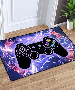Artistic T-Shirt, Hoodie, and Crewneck Sweatshirt Gamepad Rugs for Boys, Cool and Large Area Rugs for Teen Boys' Game Room Decor