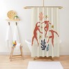 Artistic and Nature Inspired Boho Shower Curtain - Featuring Matisse Style Moon and Abstract Design
