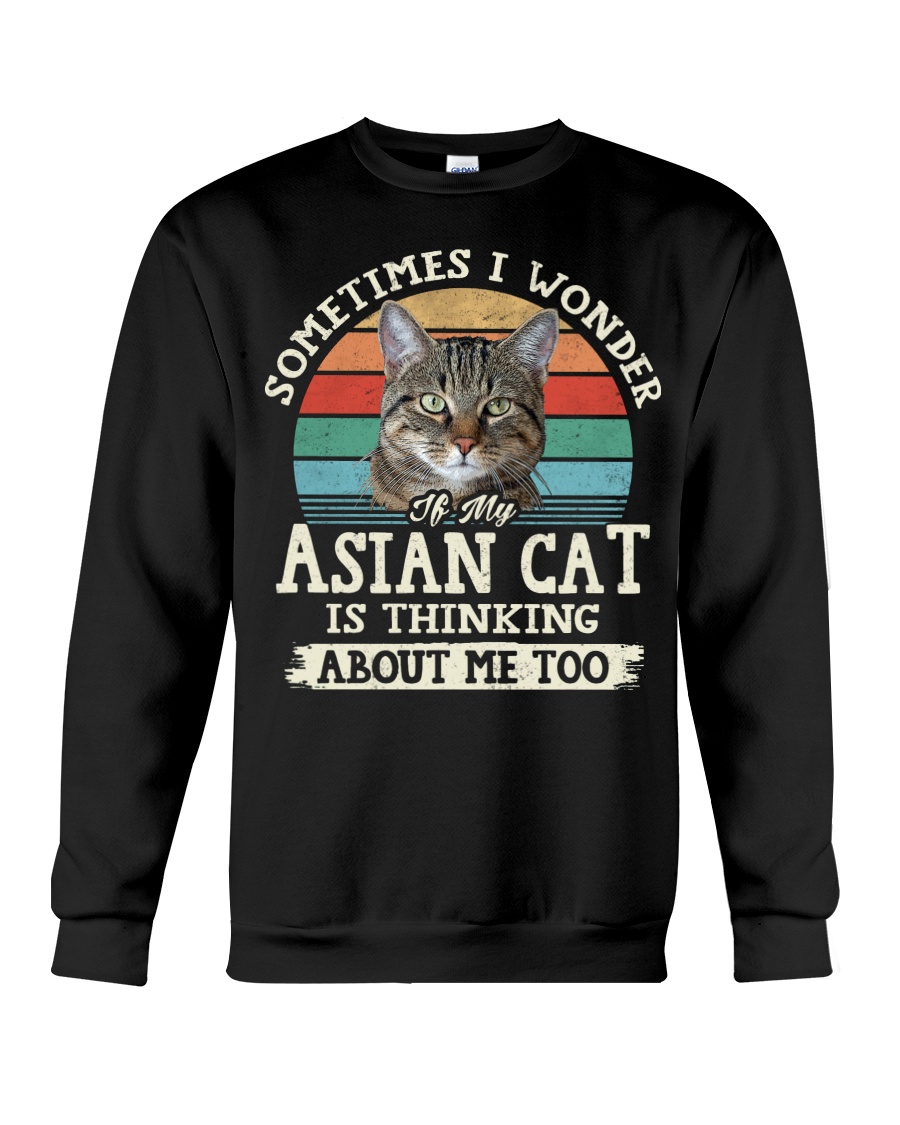 Asian Cat Love Vintage Style T-Shirt, Stylish Hoodie And Warm Crewneck - Image 4