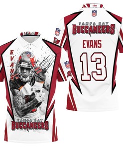 Athleisure meets NFL with Tampa Bay Buccaneers Mike Evans 13 Legend 3D Printed Polo Shirt