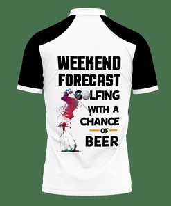 Athletic Black 3D Printed Golf Weekend Vth-Va Polo Shirt with Breathable Fabric