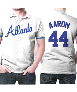 Atlanta Braves Hank Aaron #44 MLB Big Tall Cooperstown Collection Mesh Wordmark 3D Designed Allover
