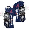 Atlanta Braves Jack Skellington and Zero Polo Shirt with All Over Print and 3D Printed Polo Shirts