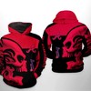 Atlanta Braves MLB 3D All-Over Print Punisher Skull Zipper Hoodie