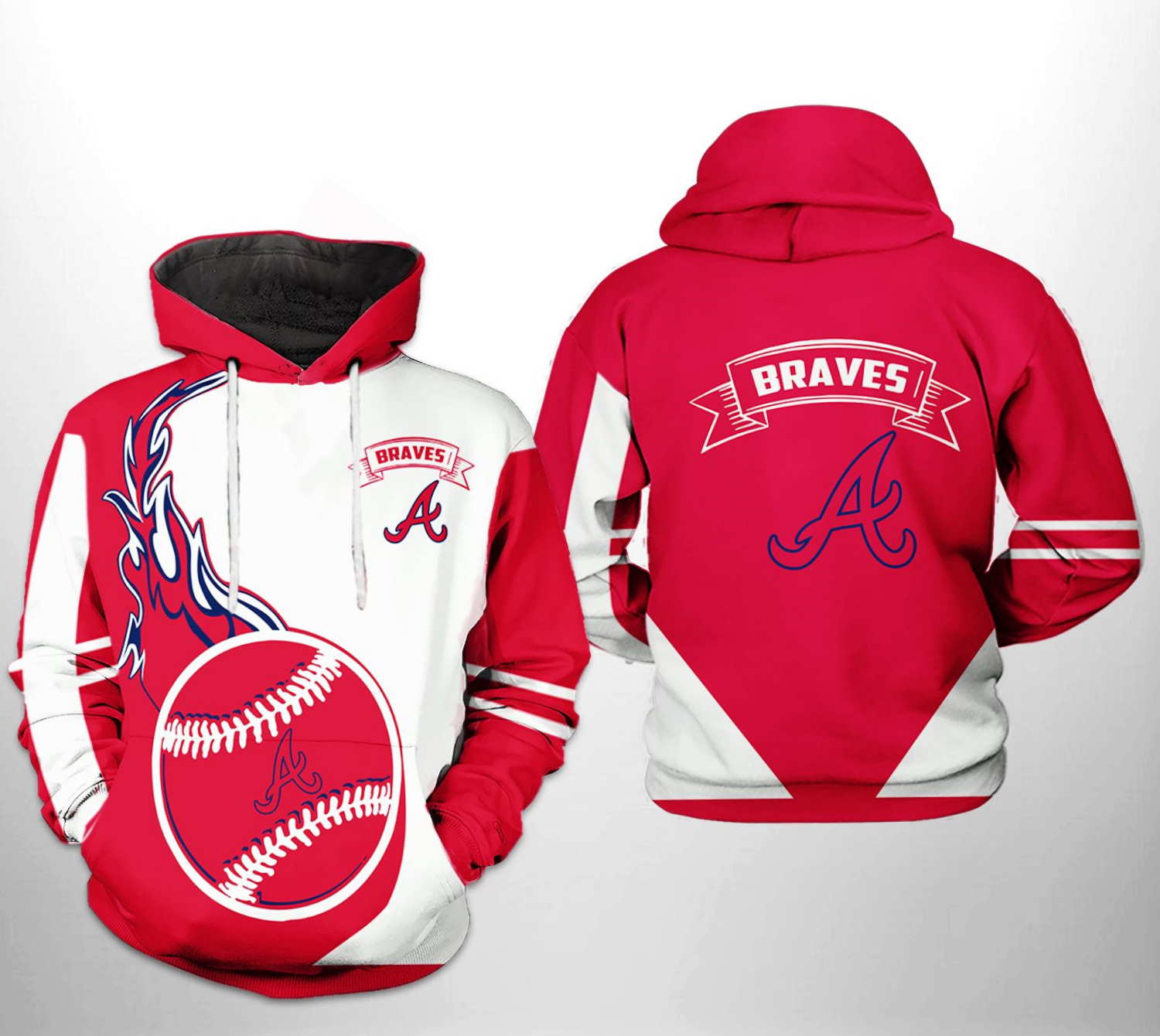 Atlanta Braves MLB Classic 3D Hoodie with Full Size Print