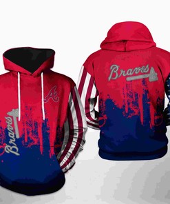 Atlanta Braves MLB Team US 3D Hoodie with Patriotic Design