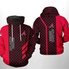 Atlanta Braves MLB Zipper Hoodie with All Over Print Design