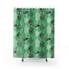 Atomic Cat Christmas Shower Curtain | Retro Cute Christmas Decor | MCM Style for your Bathroom