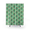 Atomic Cat Christmas Shower Curtain | Retro Cute Christmas Decor for your Bathroom | MCM Style | Indoor Decor