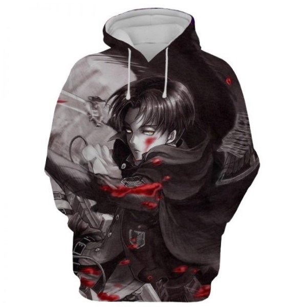 Attack On Titan Blood 3D Printed All Over Print Hoodie