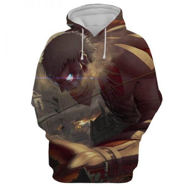 Attack On Titan Eren Jeager 3D Printed All Over Print Hoodie