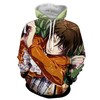Attack on Titan Levi Ackerman All Over Print 3D Hoodie 3D Graphic Design for Men