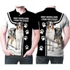 Australian Shepherd Paw Print Polo Shirt with Heartwarming Quote