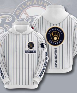 Authentic Milwaukee Brewers All Over Print Hoodie - 3D Sports Apparel