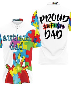 Autism Dad Superhero Shirt Autism Support Polo Shirt with all Over Print and 3D T-Shirts Ideas