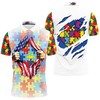 Autism Inside Flag Tshirts Super Hero Shirt Polo Shirt with Quote and 3D Printed Polo Shirts