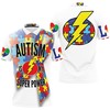 Autism Is My Super Power Autism Support Polo Shirt with Personalization and 3D Printed Polo Shirts