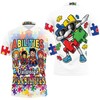 Autism Support Boys Abilities Outweigh Disabilities Polo Shirt with Personalization and Polo Collar