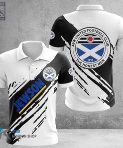 Ayr United FC Personalized Polo T-Shirt with All Over Print and Polo Collar