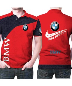 BMW Just Drift It! Luxury Vehicles Company Logo Brand in 3D All Over Print Polo Shirt for BMW Fans and Lovers.