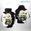Baby Yoda White Black - Steelers All Over Print Hoodie