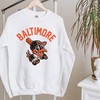 Baltimore Baseball Team Chibi Bird Vintage White Sweatshirt For True Fans