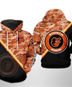 Baltimore Orioles All Over Print Camo Team 3D Hoodie