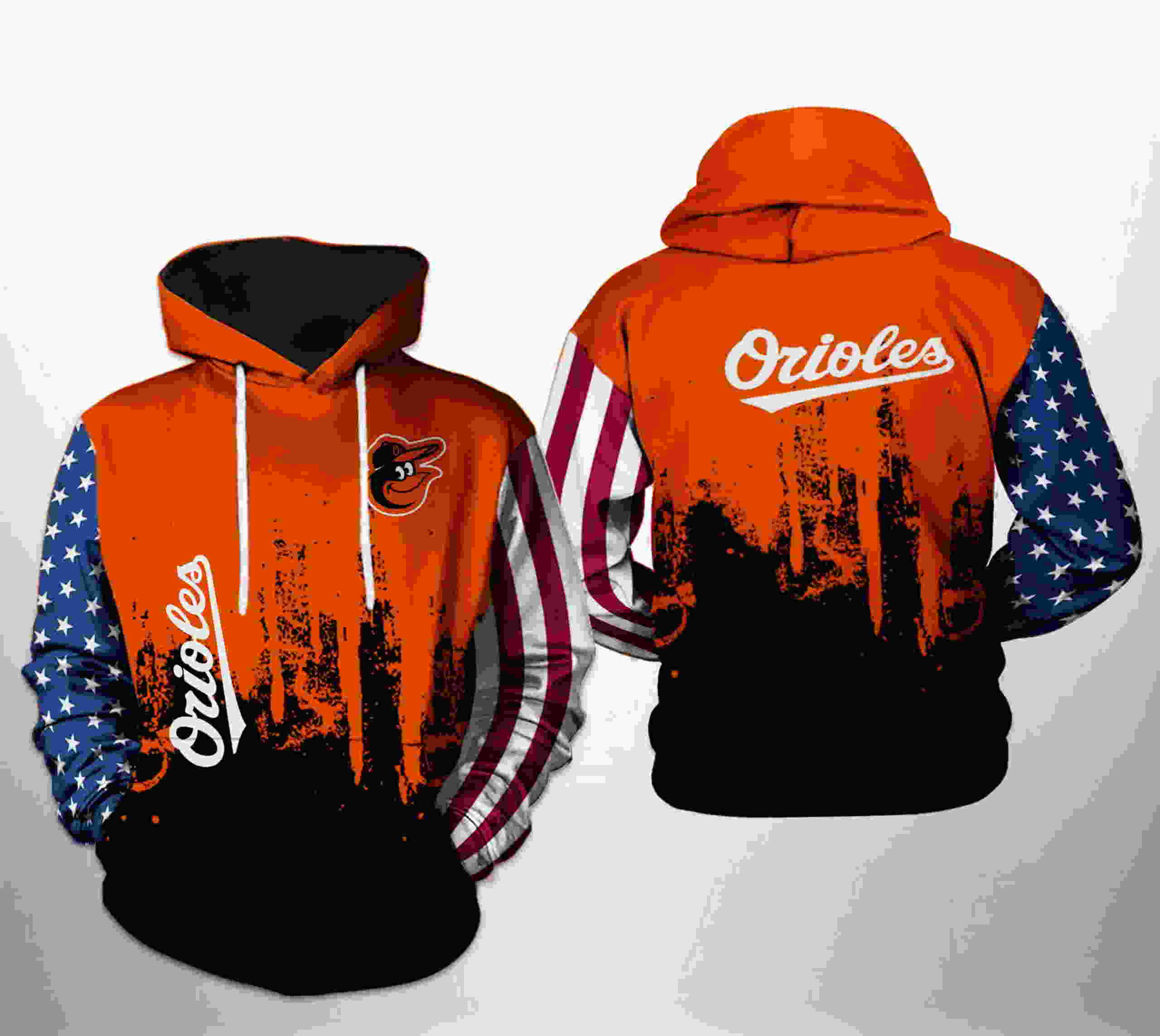 Baltimore Orioles All Over Print MLB Team US 3D Hoodie