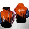 Baltimore Orioles All Over Print MLB Team US 3D Hoodie Zipper