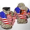 Baltimore Orioles All Over Print US Flag Camo Veteran 3D Hoodie