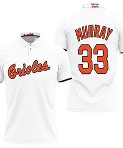 Baltimore Orioles Eddie Murray #33 MLB Mitchell Ness 1985 Cooperstown Collection Mesh White 2019 Polo Shirt