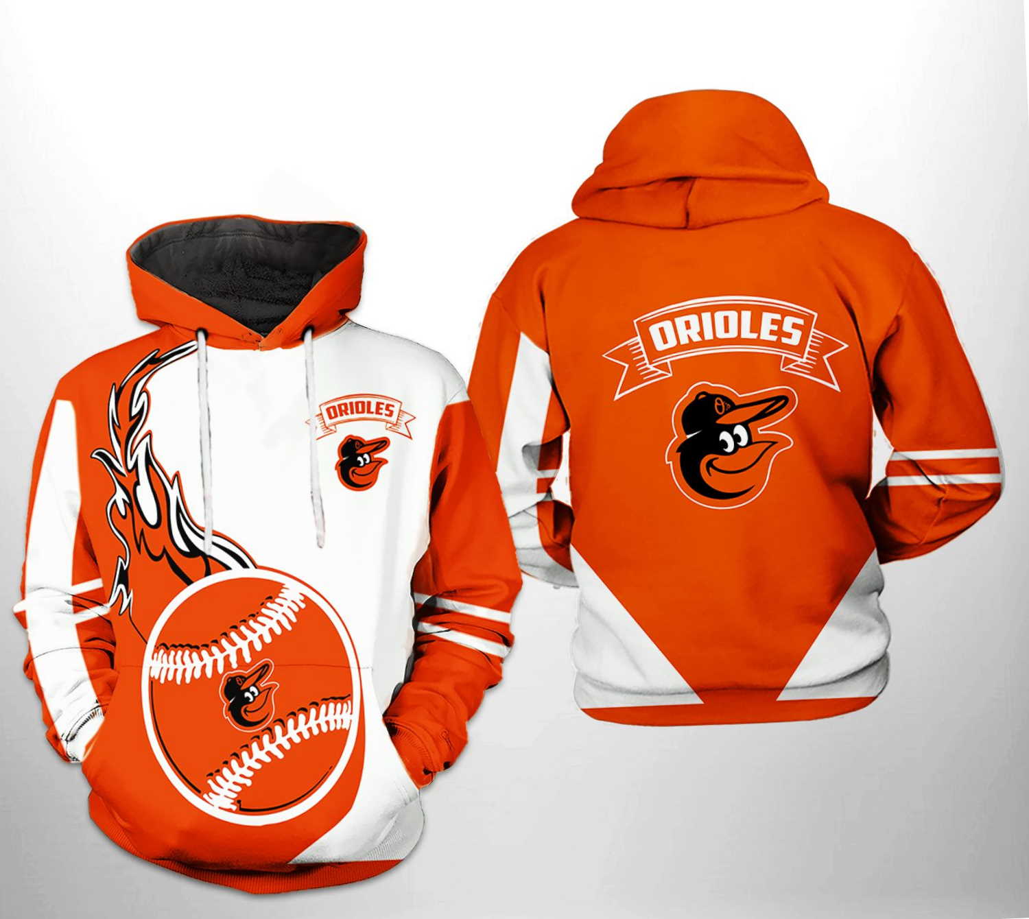 Baltimore Orioles MLB Classic All Over Print 3D Hoodie