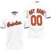 Baltimore Orioles MLB Mitchell Ness 1985 Cooperstown Collection Mesh White 2019 Polo Shirt with Athletic Design.