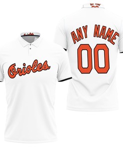 Baltimore Orioles MLB Mitchell Ness 1985 Cooperstown Collection Mesh White 2019 Polo Shirt with Athletic Design.