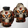 Baltimore Orioles MLB Skull 3D Hoodie