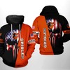 Baltimore Orioles MLB US Flag Skull 3D Hoodie
