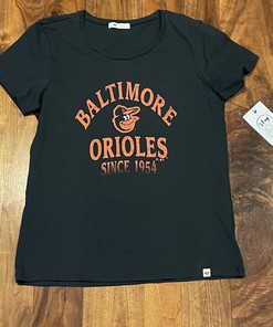 Baltimore Orioles Mlb Women’S T-Shirt, Black Cotton Tee