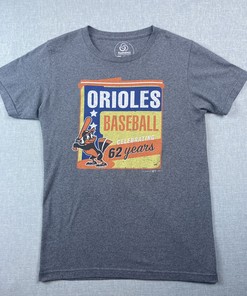 Baltimore Orioles T-Shirt, Adult Small Black Orange, Baseball Men'S Women'S