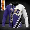 Baltimore Ravens Football NFL 3D Hoodie for Fans