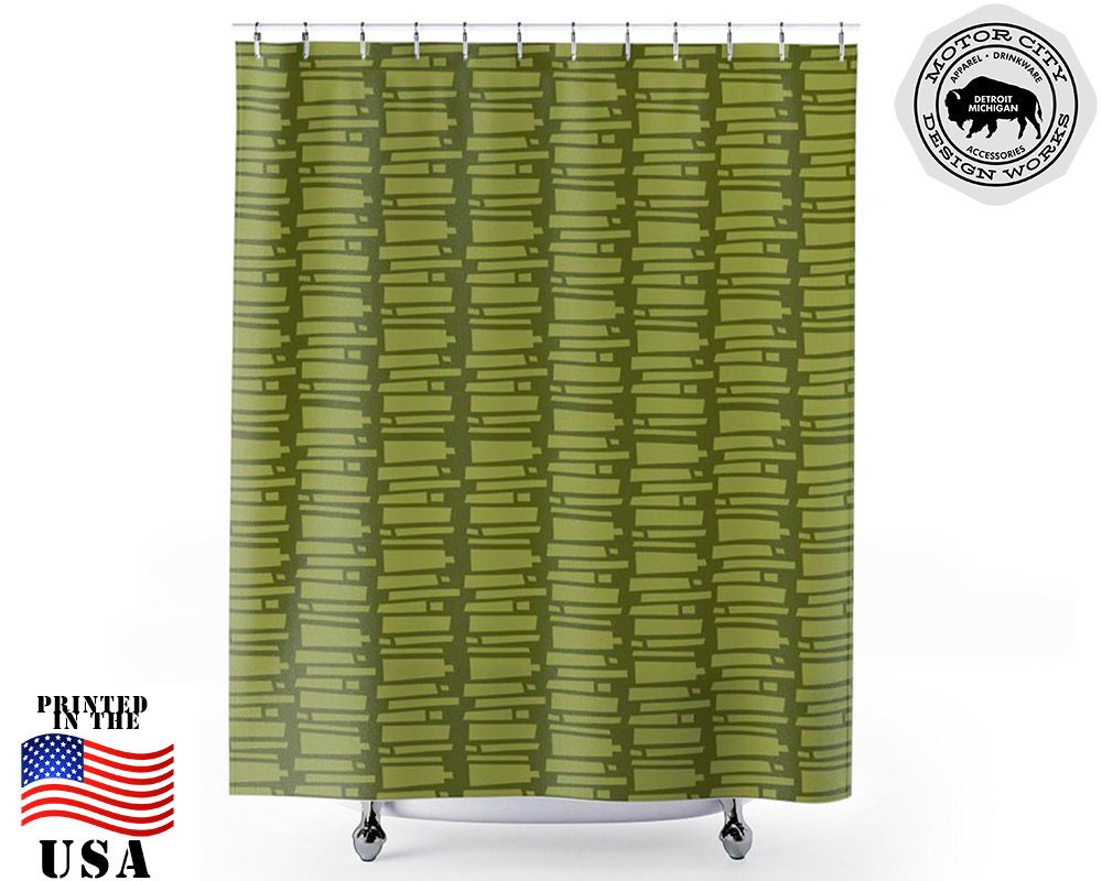 Bamboo Tiki Geometric Shower Curtain - Mid Century Modern Design for Chic Bathroom Decor