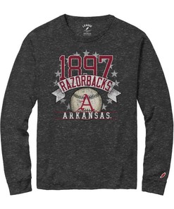 Baseball A Triblend Long Sleeve Arkansas Razorbacks Hoodie Sweatshirt Shirt Gift For Ncaa Fans