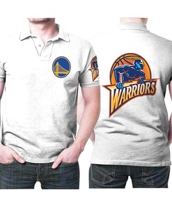 Basketball Fans Will Love Golden State Warrior Classic Mascot Logo Polo Shirt in All Over Print and Breathable Fabric
