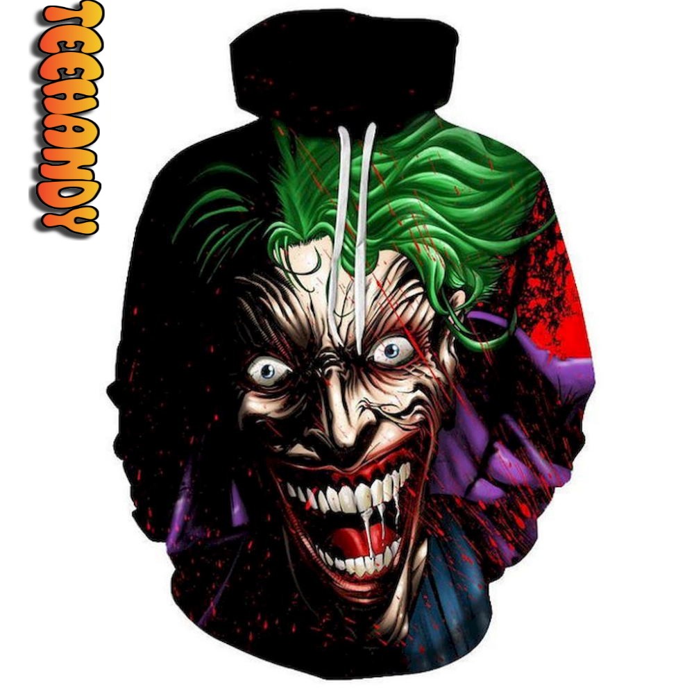 Batman Mad Joker All Over Print Hoodie 3D